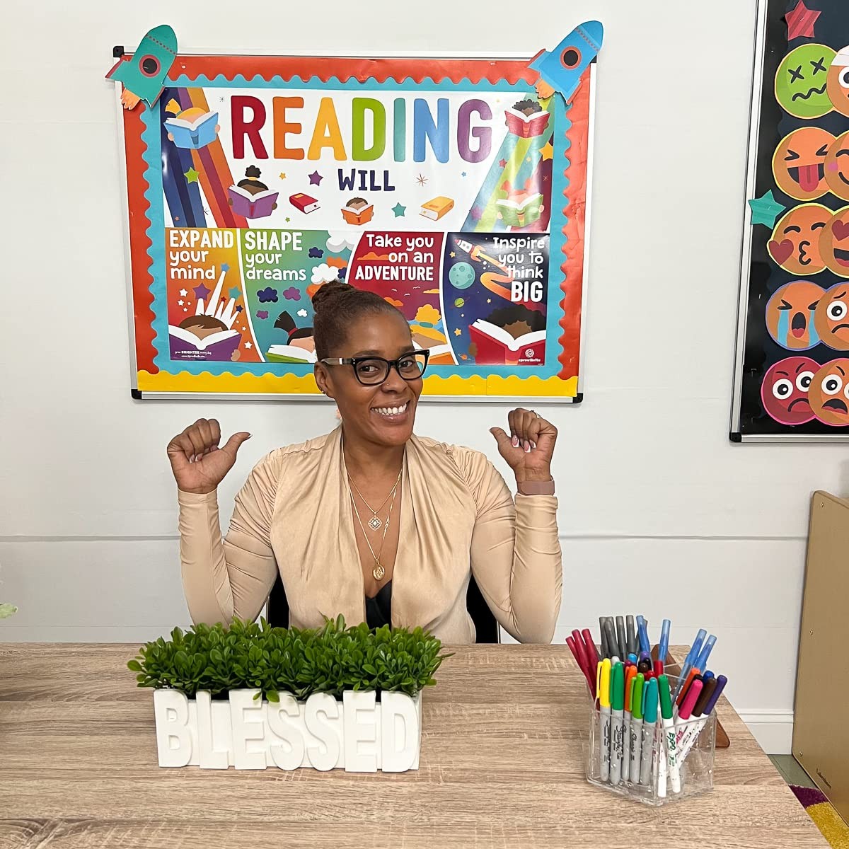 2 Large Reading Posters for Classroom – 13.5”x39” Motivational Banners – Bulleti