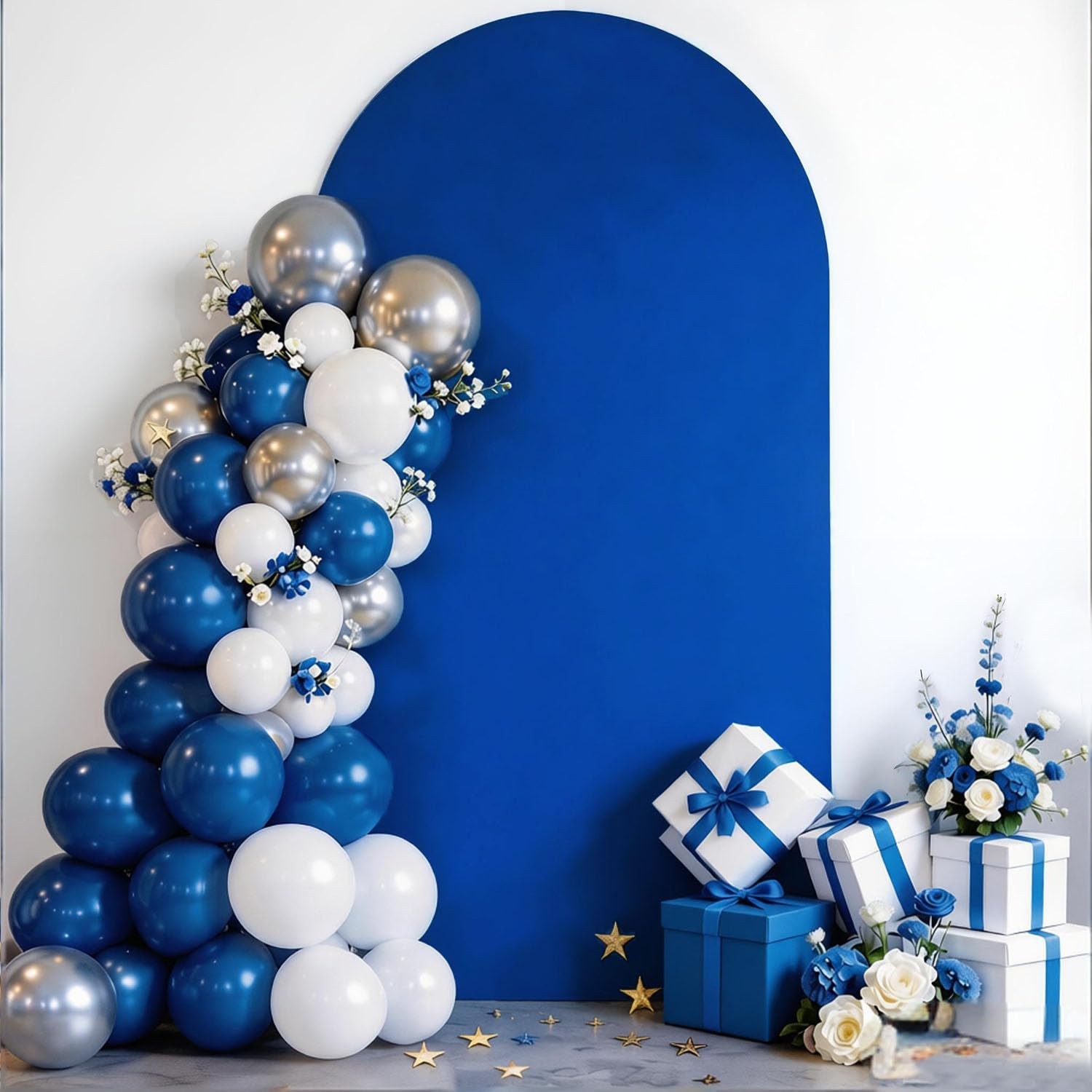 6.6 FT Royal Blue Spandex Arch Backdrop Cover for Wedding Party Celebration P…