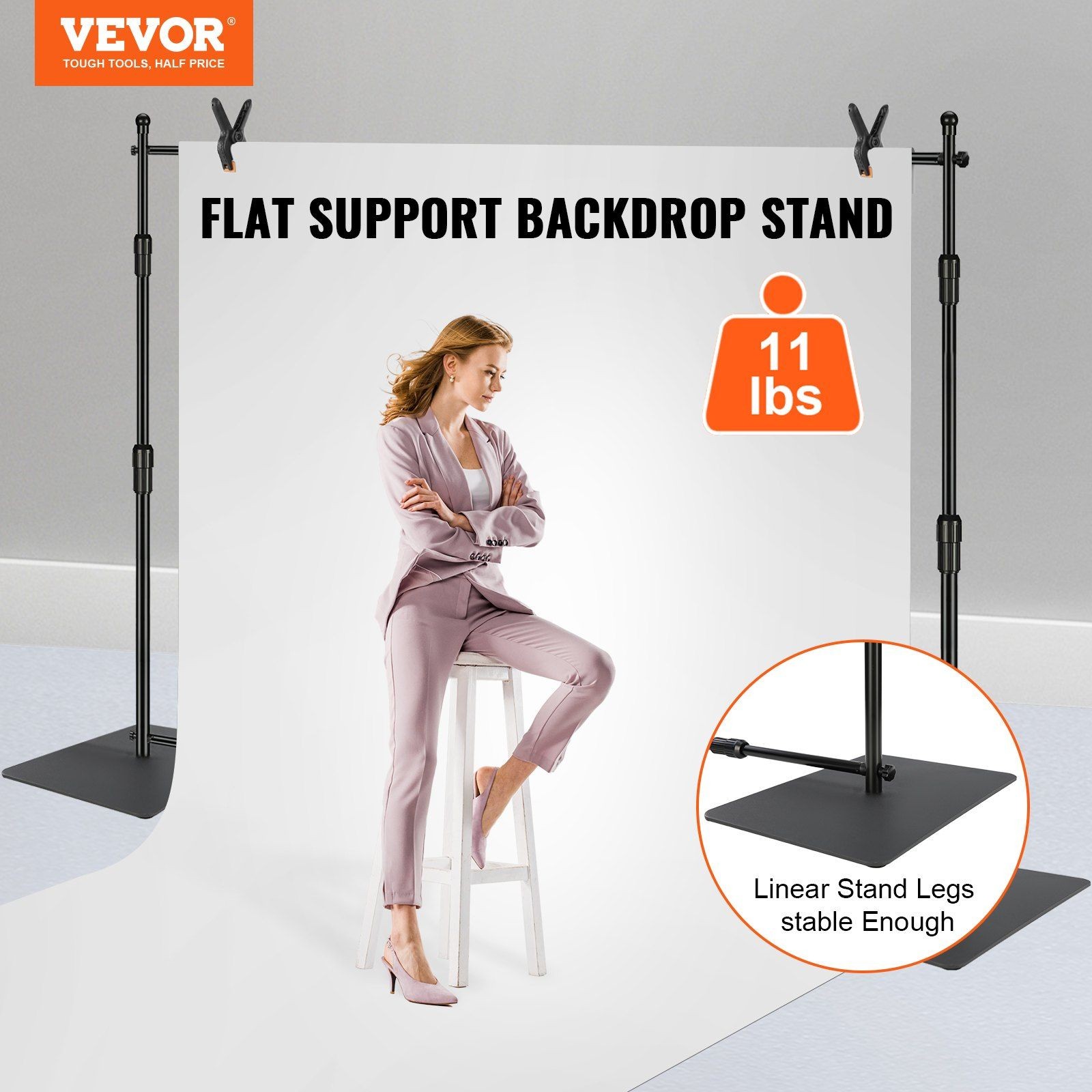 10x10ft Adjustable Pipe & Drape Stand 6 Clamps Carbon Steel Base Carry Bag