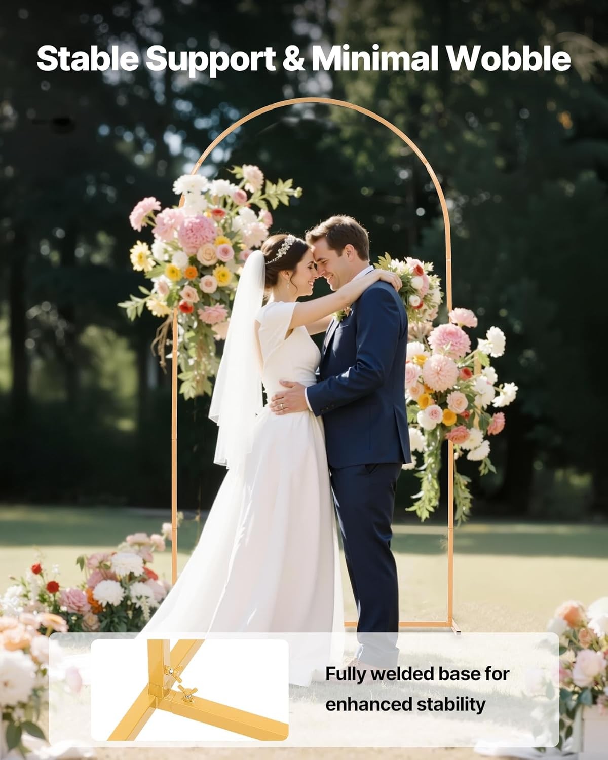 VEVOR Arch Backdrop Stand, 7.2 x 4 ft, Stable Structure, Easy Assembly, 1 Set