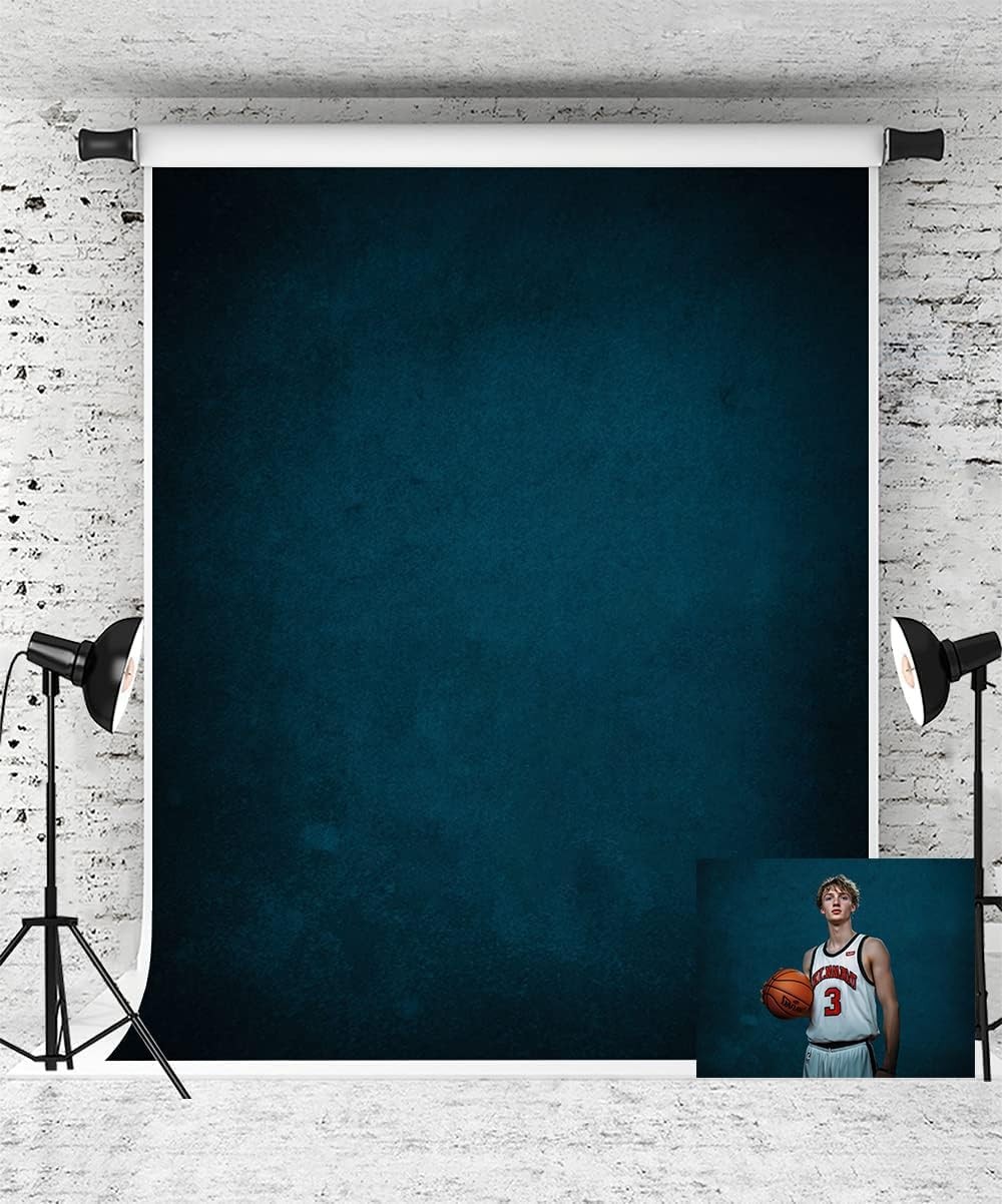 Dark Blue Abstract Photo Backdrop 5x7ft Features Dark Blue Abstract; Photo