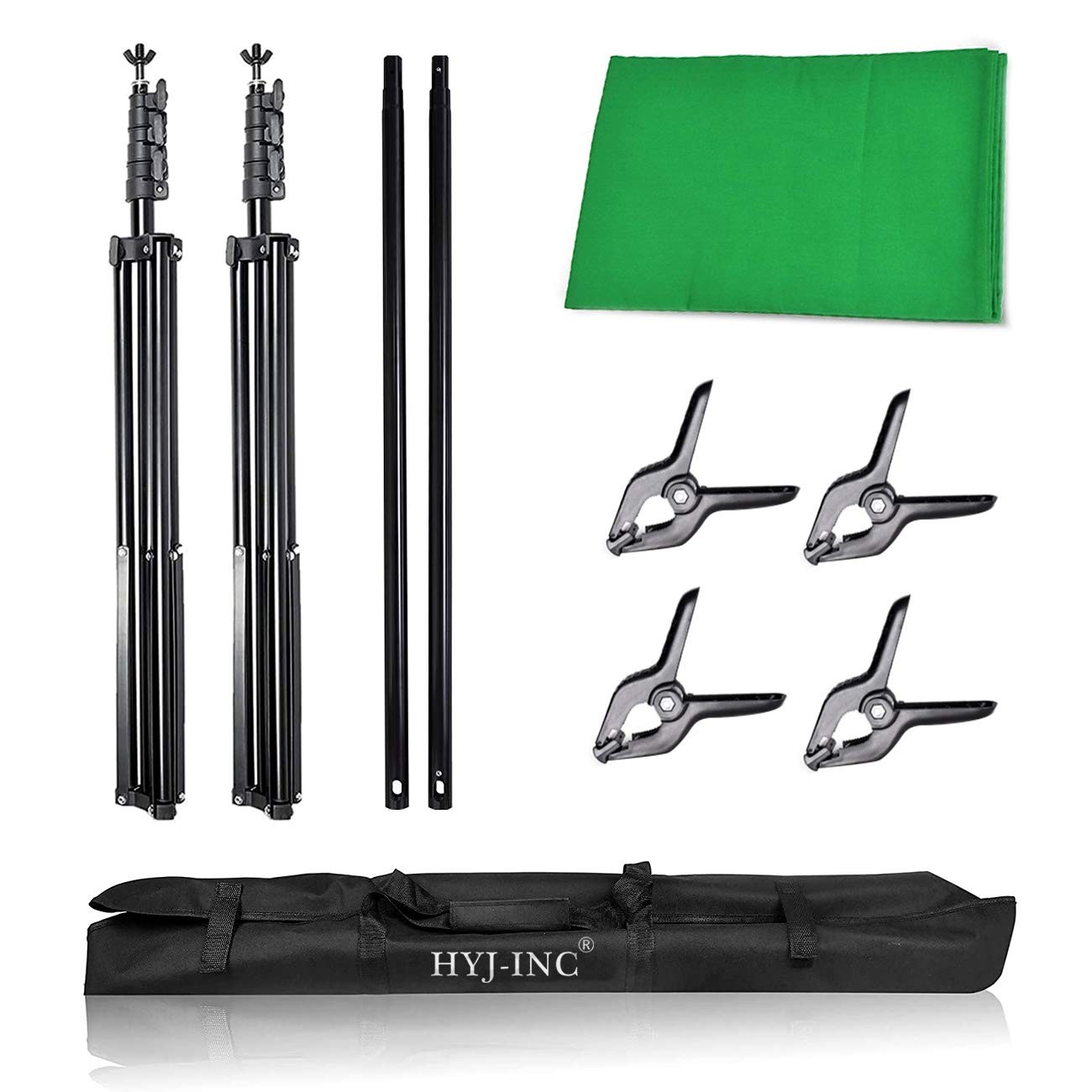 Photo Video Studio Backdrop Kit 10 x12ft Chromakey Green Screen with Stand 8.5