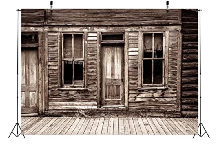 7x5ft Fabric Old Wooden House Cabin Photography Backdrop Rustic 7x5FT Old-06