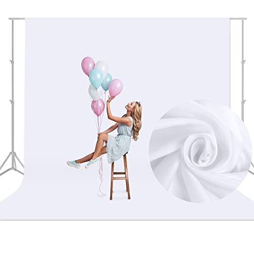 Aimosen 10×10 FT White Backdrop Background for Photography, 10 X 10 FT,