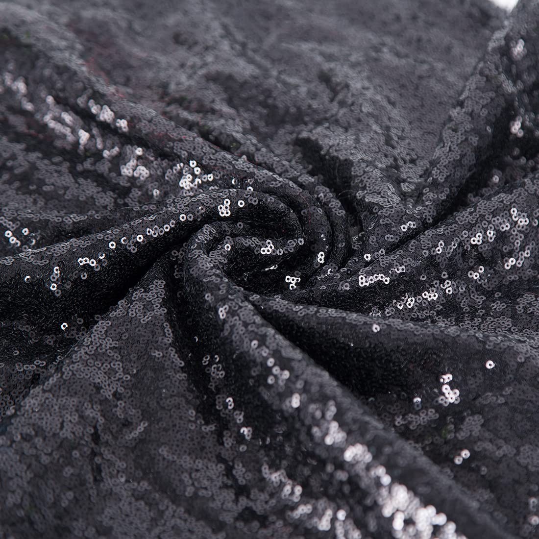 Halloween Black Sequin Backdrop Curtain 10x8ft 1 Panel Glitter Photography