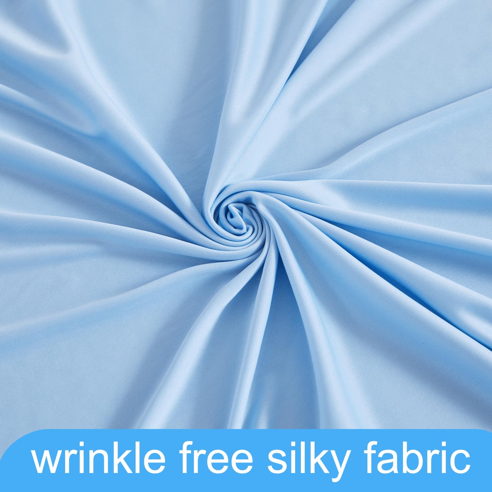 10x10ft Baby Blue Backdrop Curtain Wrinkle Free Light Blue Party Decor