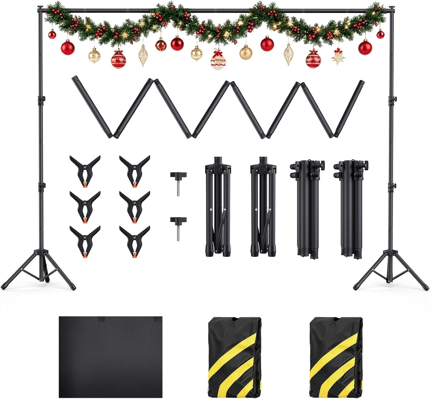 10×7.5Ft Backdrop Stand Heavy Duty Adjustable Photo Back Drop Stand Party