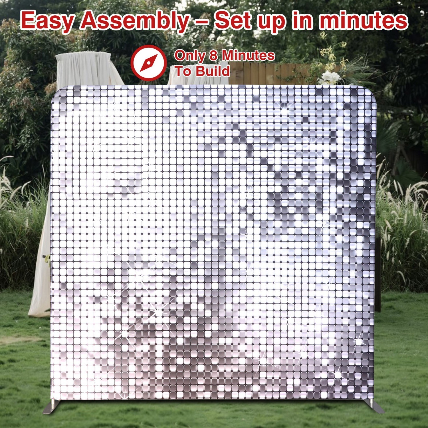 8x8ft Tension Fabric Display Backdrop for Event Trade Show Display BackdropBooth