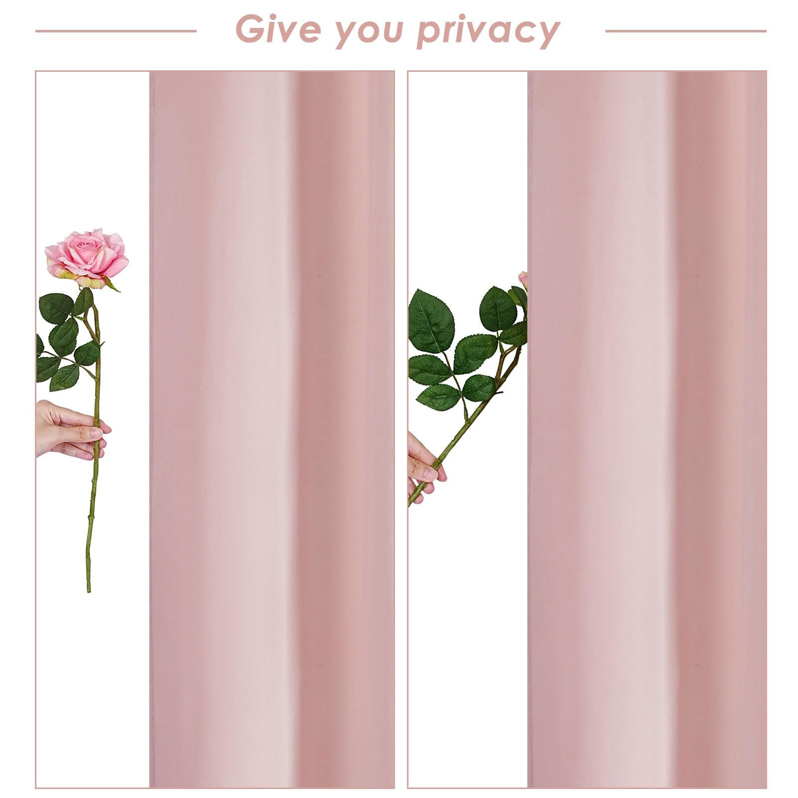 Dusty Rose Backdrop Curtains 2 Panels 5ft x 10ft for Wedding Party Decor