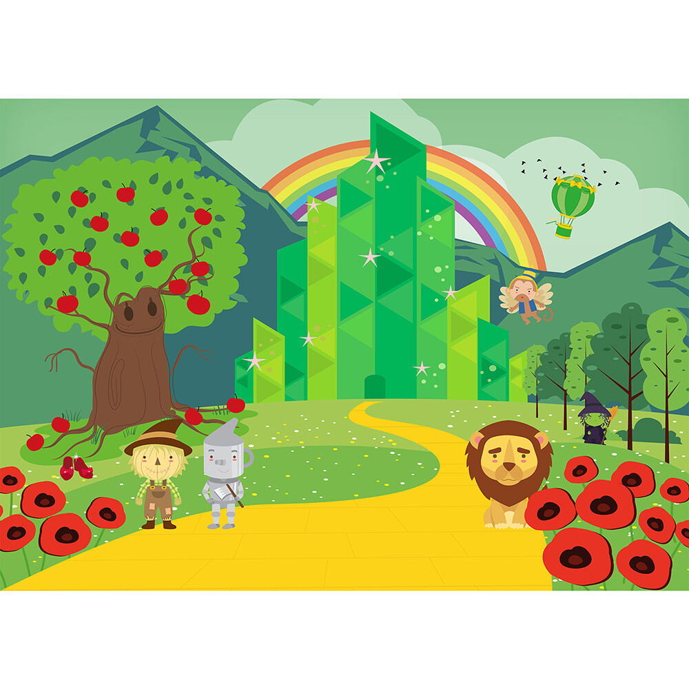 Emerald City Fairytale Storybook Backdrop Party Decoration Photography 7×5 feet