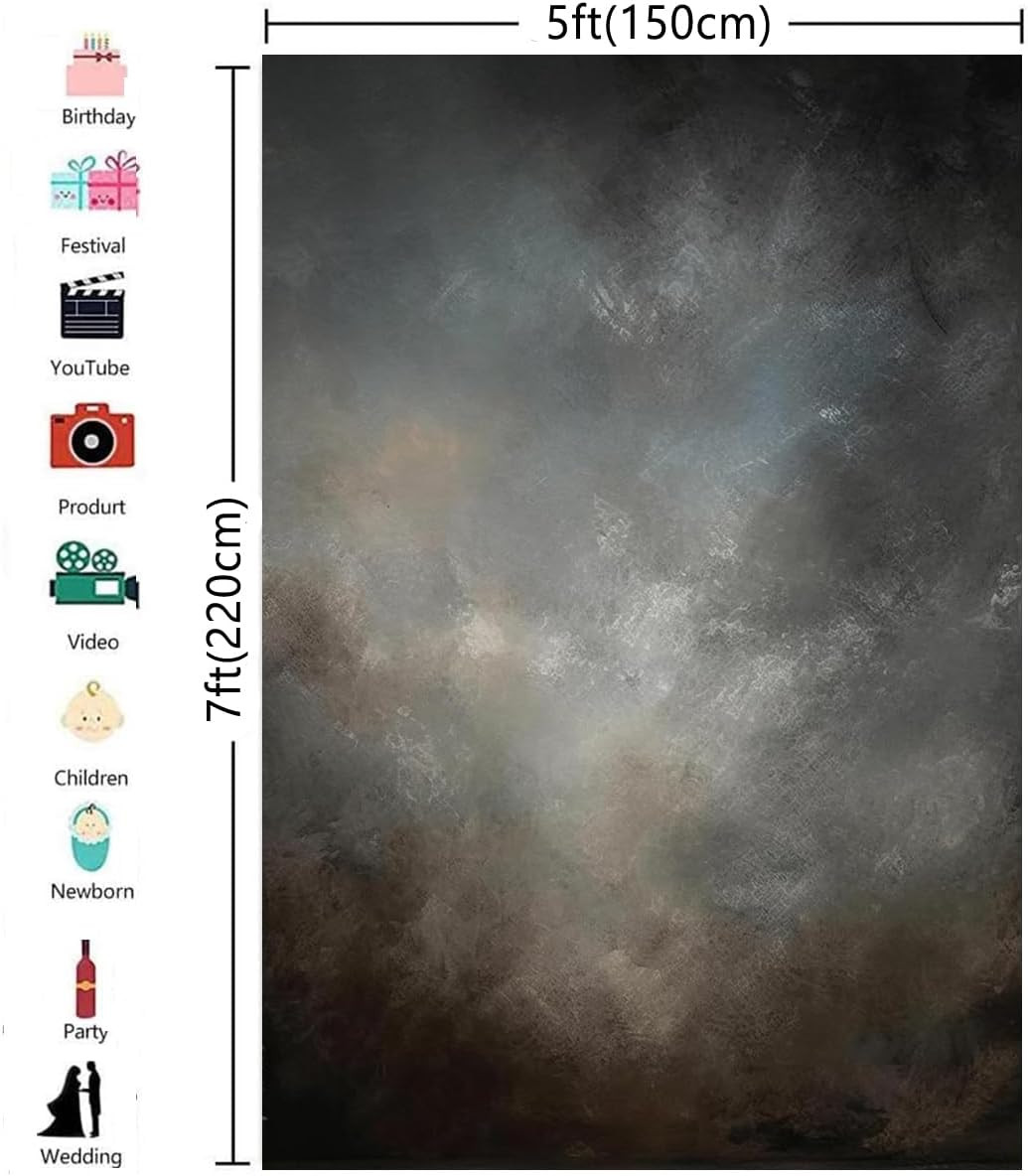 5X7Ft Fabric Abstract Photography Backdrop for Portraits and Studio Use