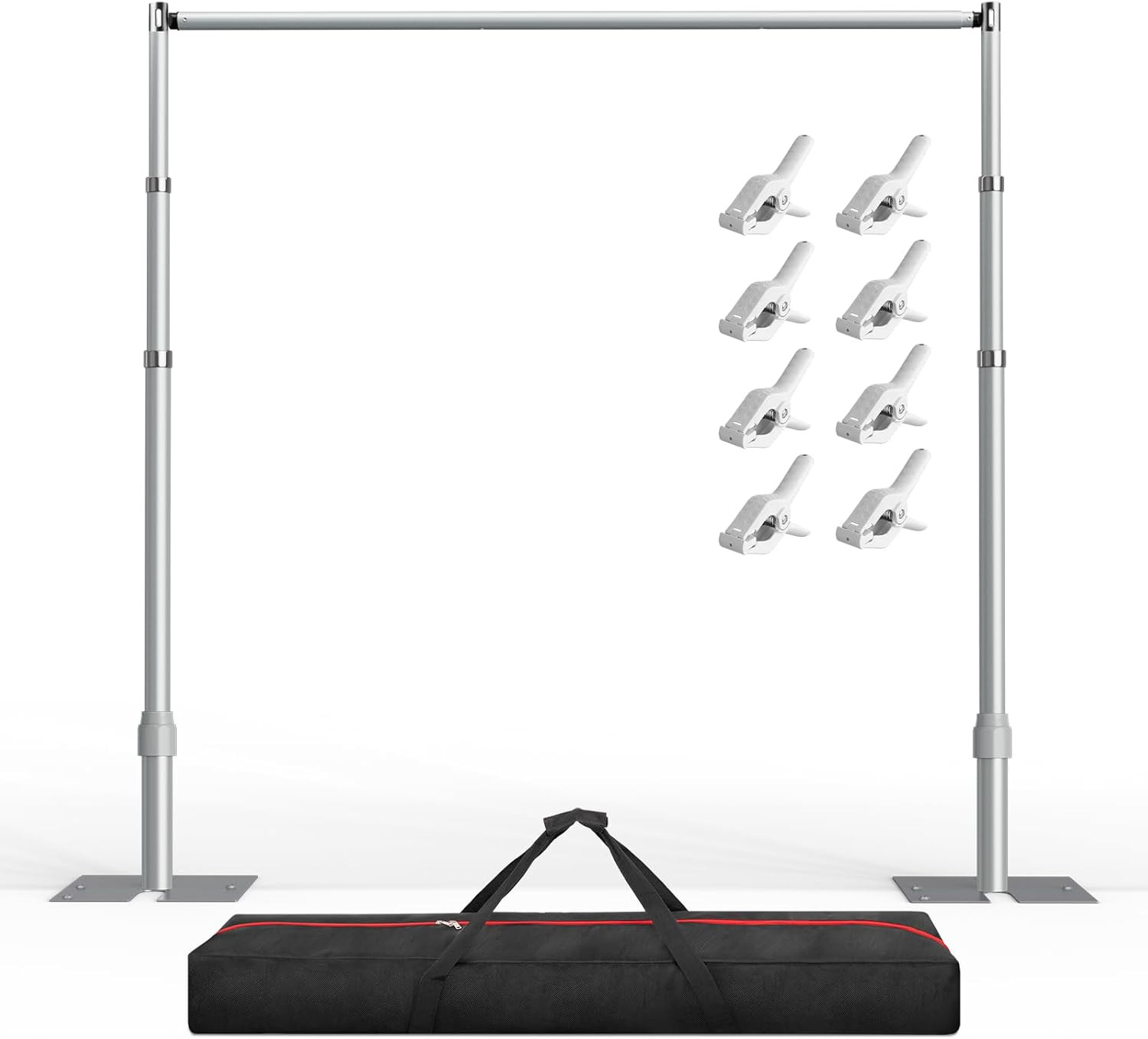 10X10Ft Heavy Duty Backdrop Stand Kit, Adjustable Pipe and Drape Photo Booth Fra
