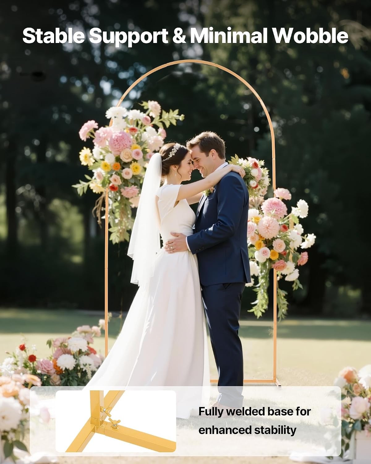 VEVOR Arch Backdrop Stand, 7.2 x 4 ft, Stable Structure, Easy Assembly, 1 Set