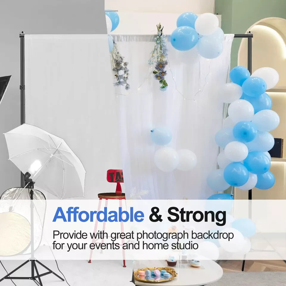 EMART! Backdrop Stand 10x7ft(WxH) Photo Studio Adjustable Background Stand…