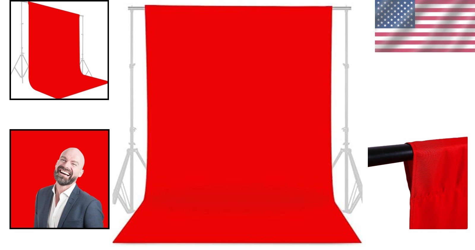 8x10ft Lightweight Red Backdrop – Perfect for Home Decor & Video Recording