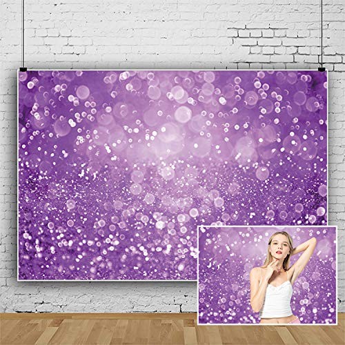 Purple Bokeh Backdrop,Yeele 10x8ft Fantasy Purple Spots Sequin Photography Ba…