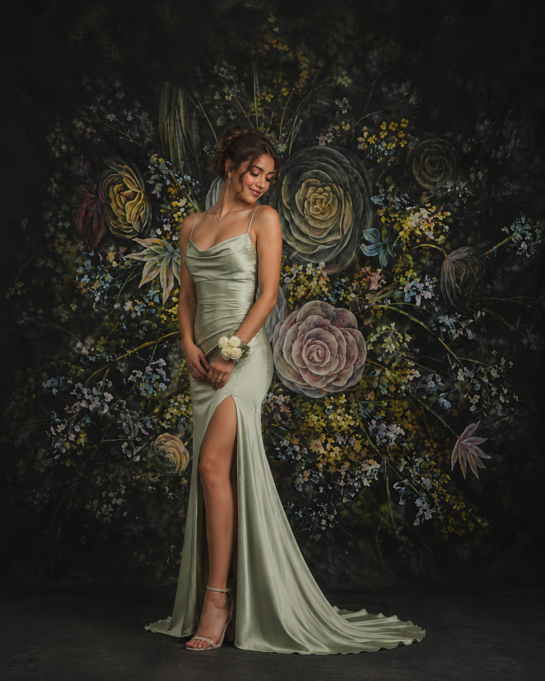 10*20 Ft Muslin 100% Hand Painted Photo Prom Wedding Portrait Backdrop 69-003