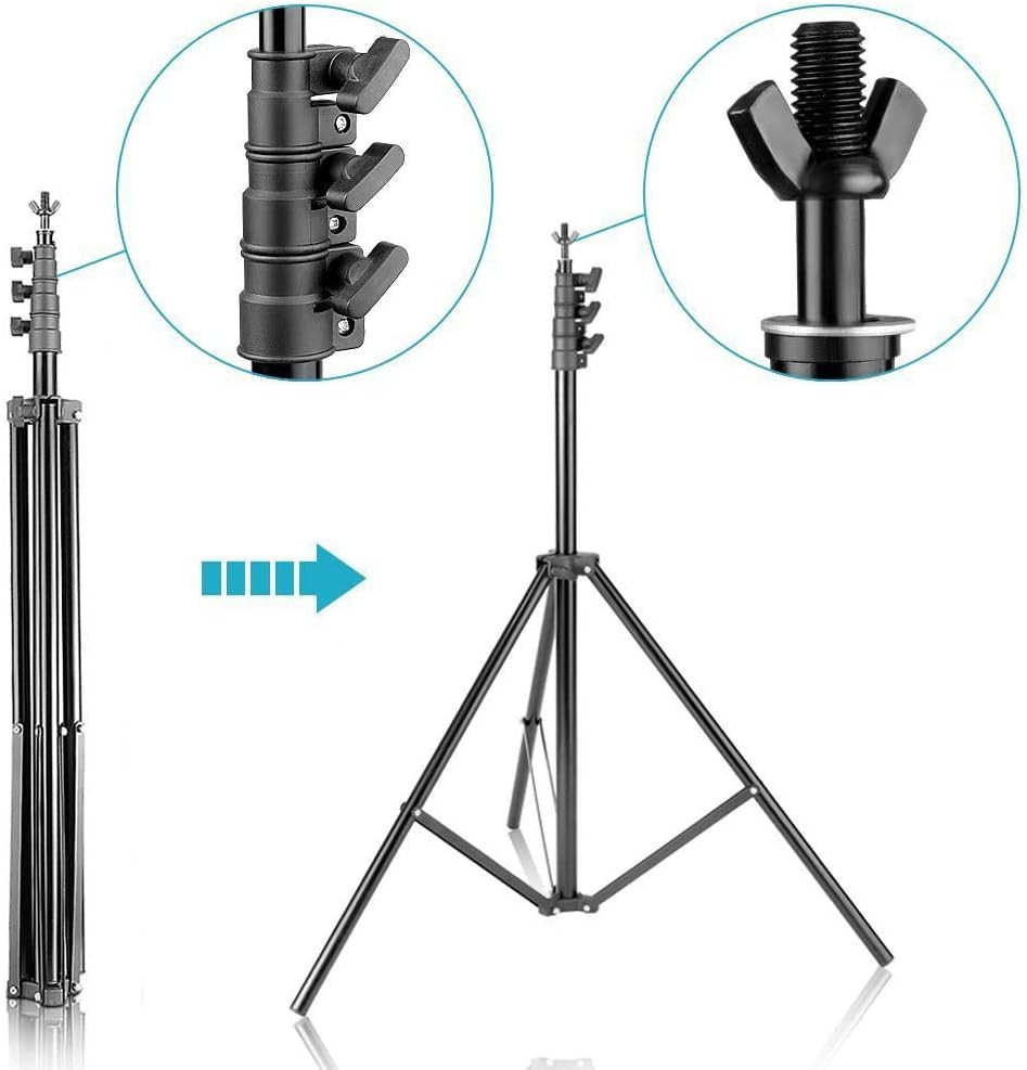HYJ-INC 10Ft X 8.5Ft Adjustable Photography Backdrop Support System Photo Video