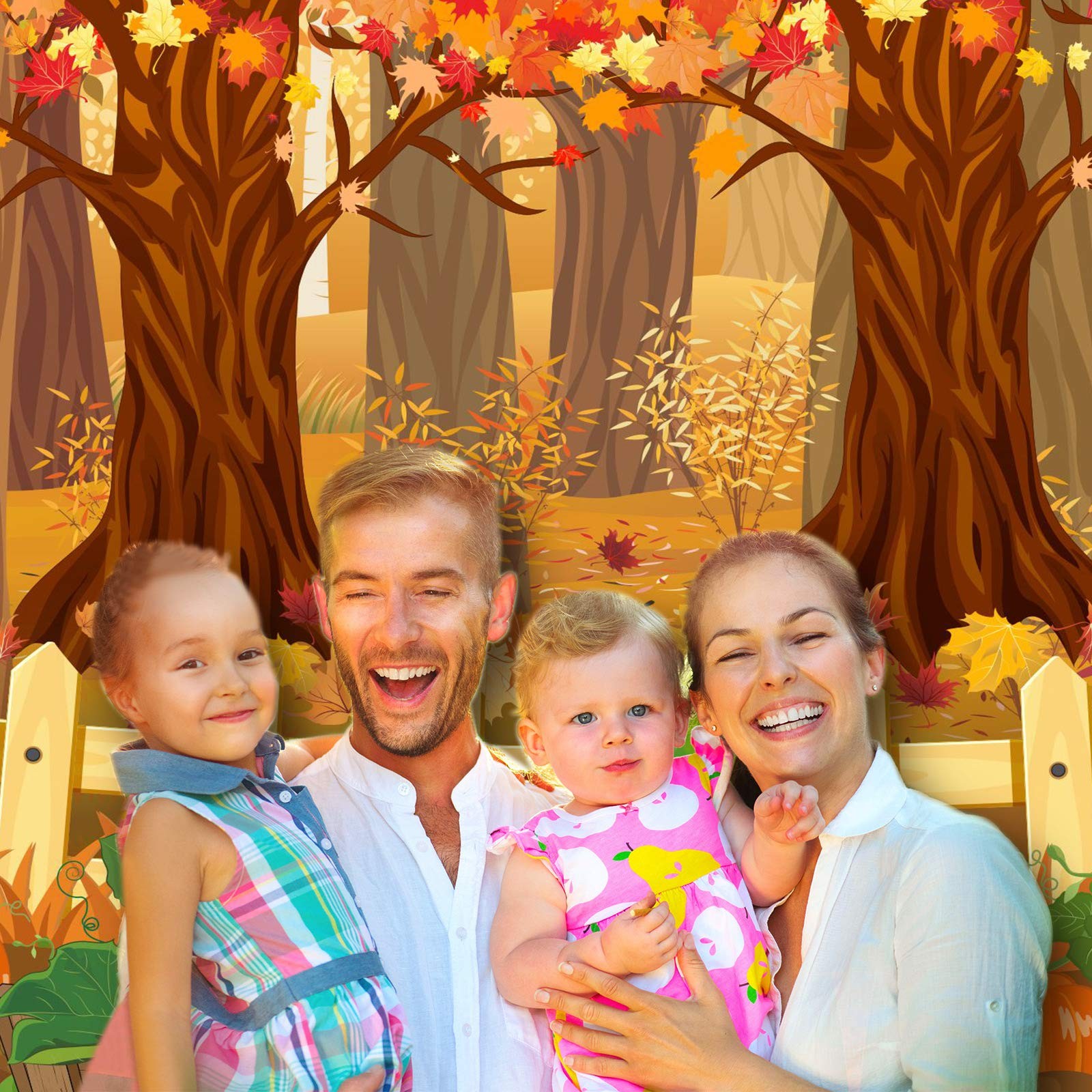 Thanksgiving Decoration Photo Backdrop Fall 6 x 3 foot, as the picture shown