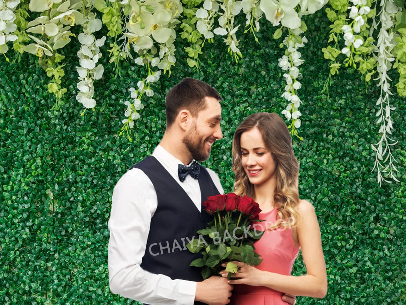 8×6 Ft Greenery Backdrop Flowers Green Leaf Yellow Bridal Shower Wedding Decor