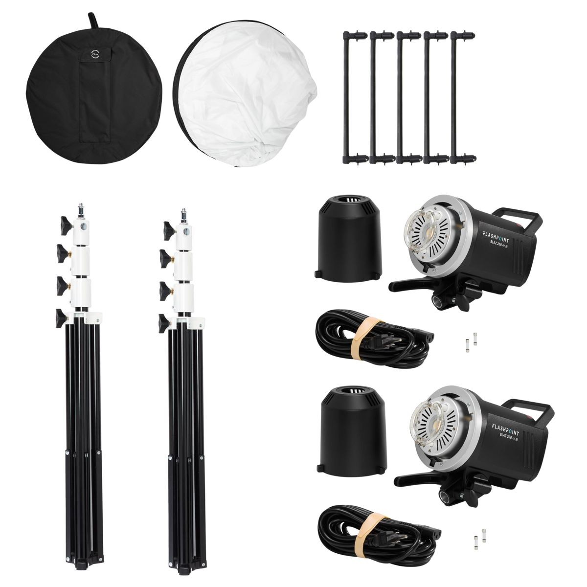 Glow 6×7′ HiGlow Illuminated White Background Kit With Studio Monolights and Lig