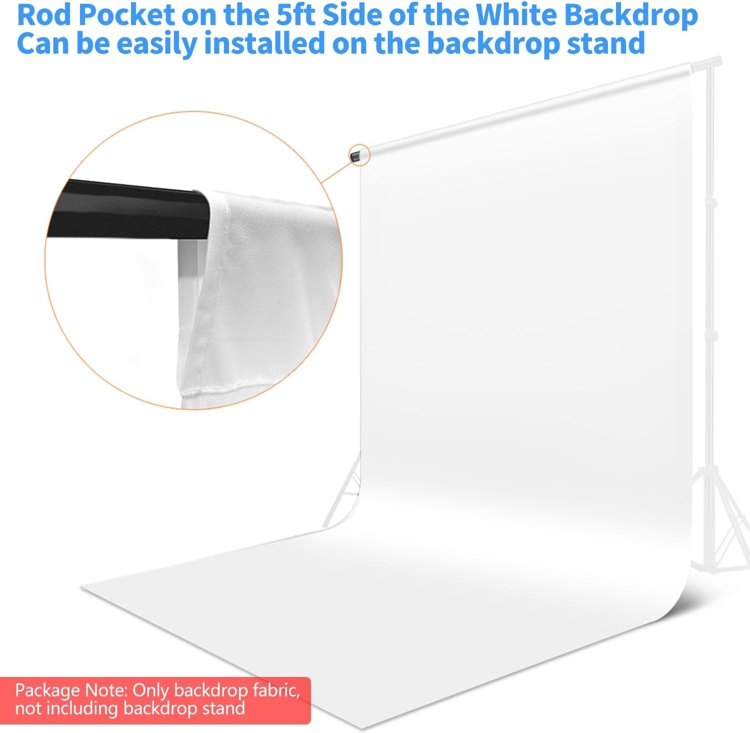 High-Quality Seamless White Backdrop 150×200 cm for Versatile Photography