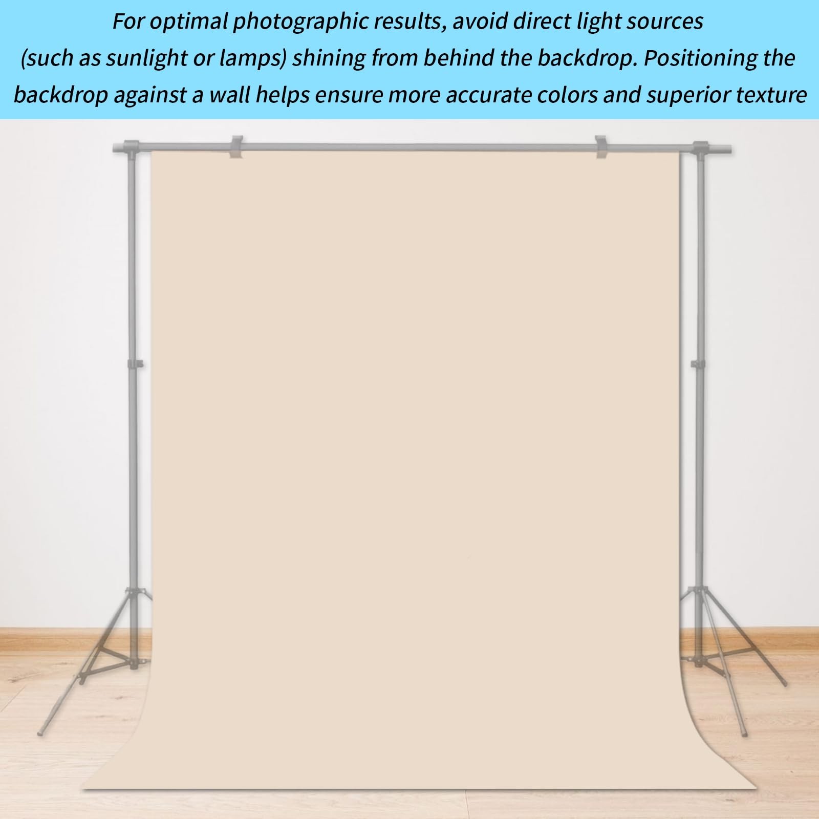 Beige Background Photography Photobooth Professional Backdrop Curtains 5x7FT