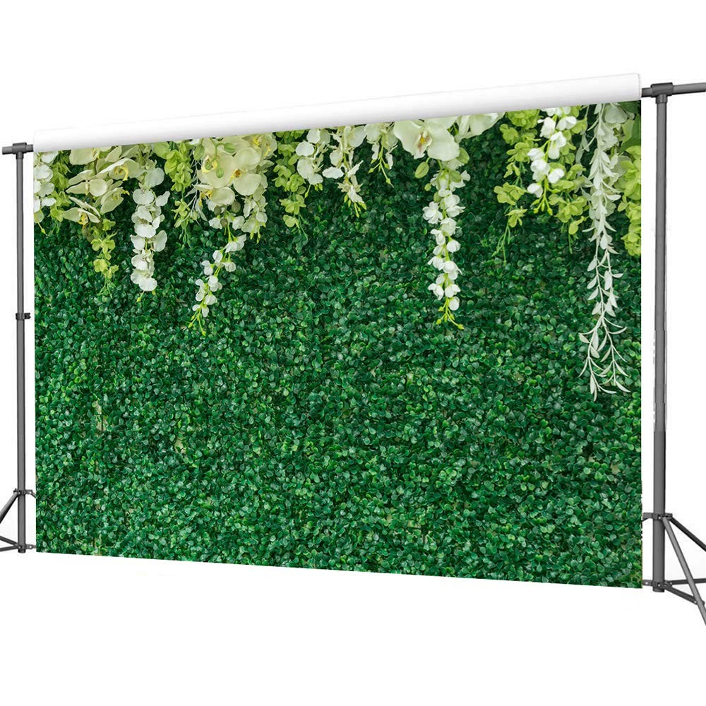 8×6 Ft Greenery Backdrop Flowers Green Leaf Yellow Bridal Shower Wedding Decor