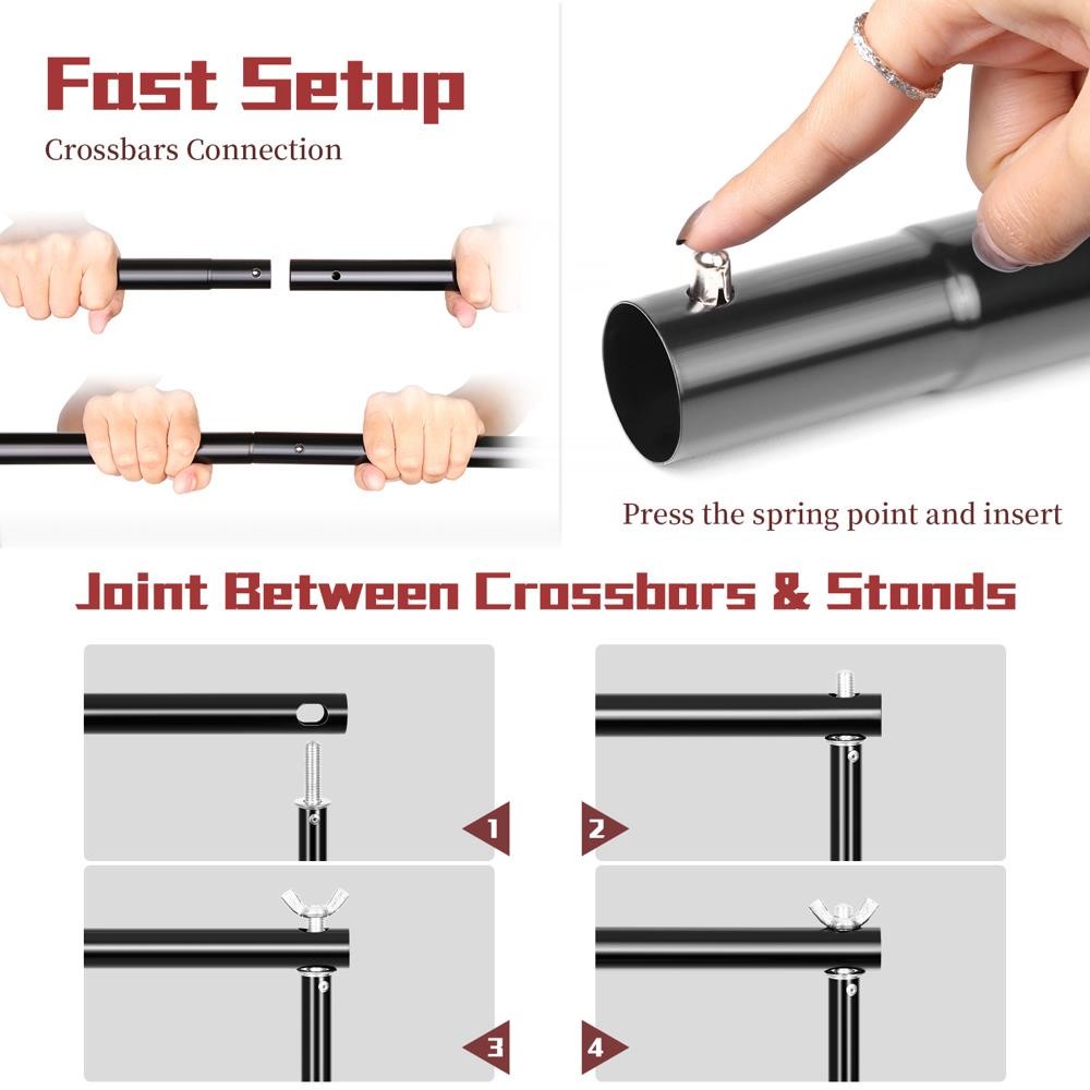 10Ft Heavy Duty Photography Background 2*3m Backdrop Support Stand Kit With Case