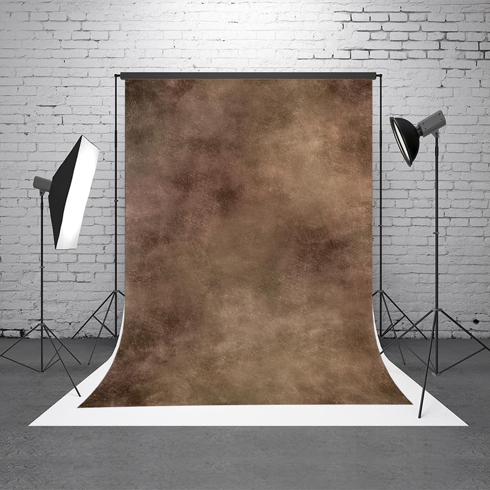 5×7 Ft Dark Brown Abstract Photography Backdrop Mottled Portrait Studio Prop