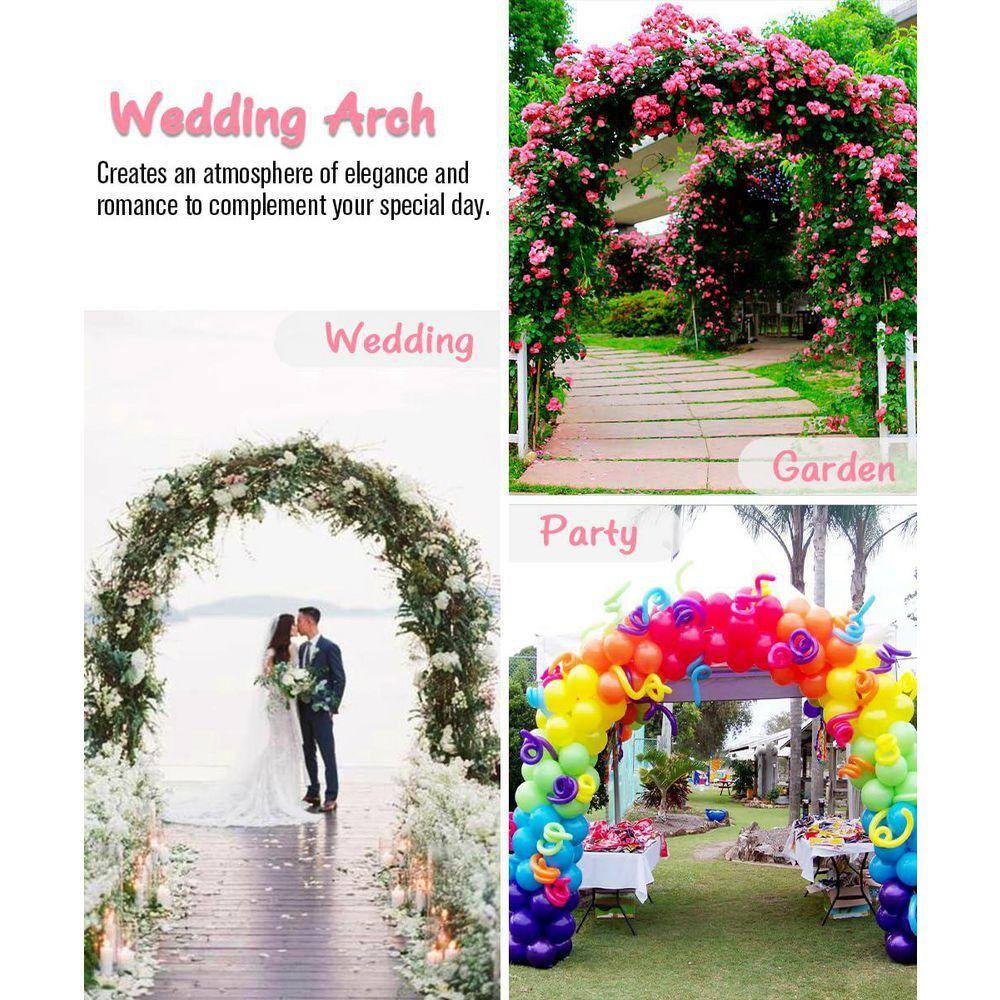 Paleo 92.4 In. X 84 In. Metal Arch Backdrop Stand, Wedding Metal Arch Frame for