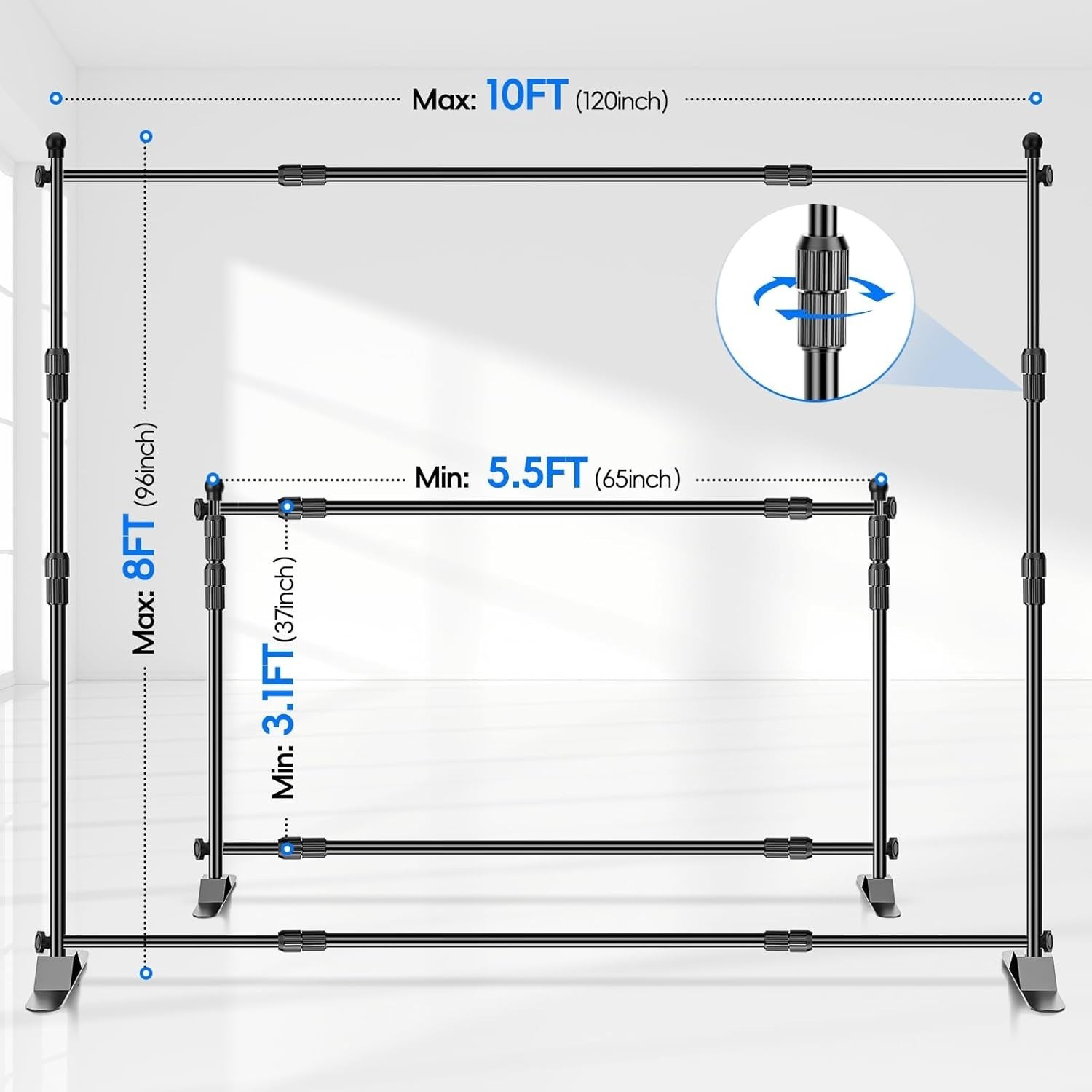 Professional Photography Booth Stand – Aluminum Construction
