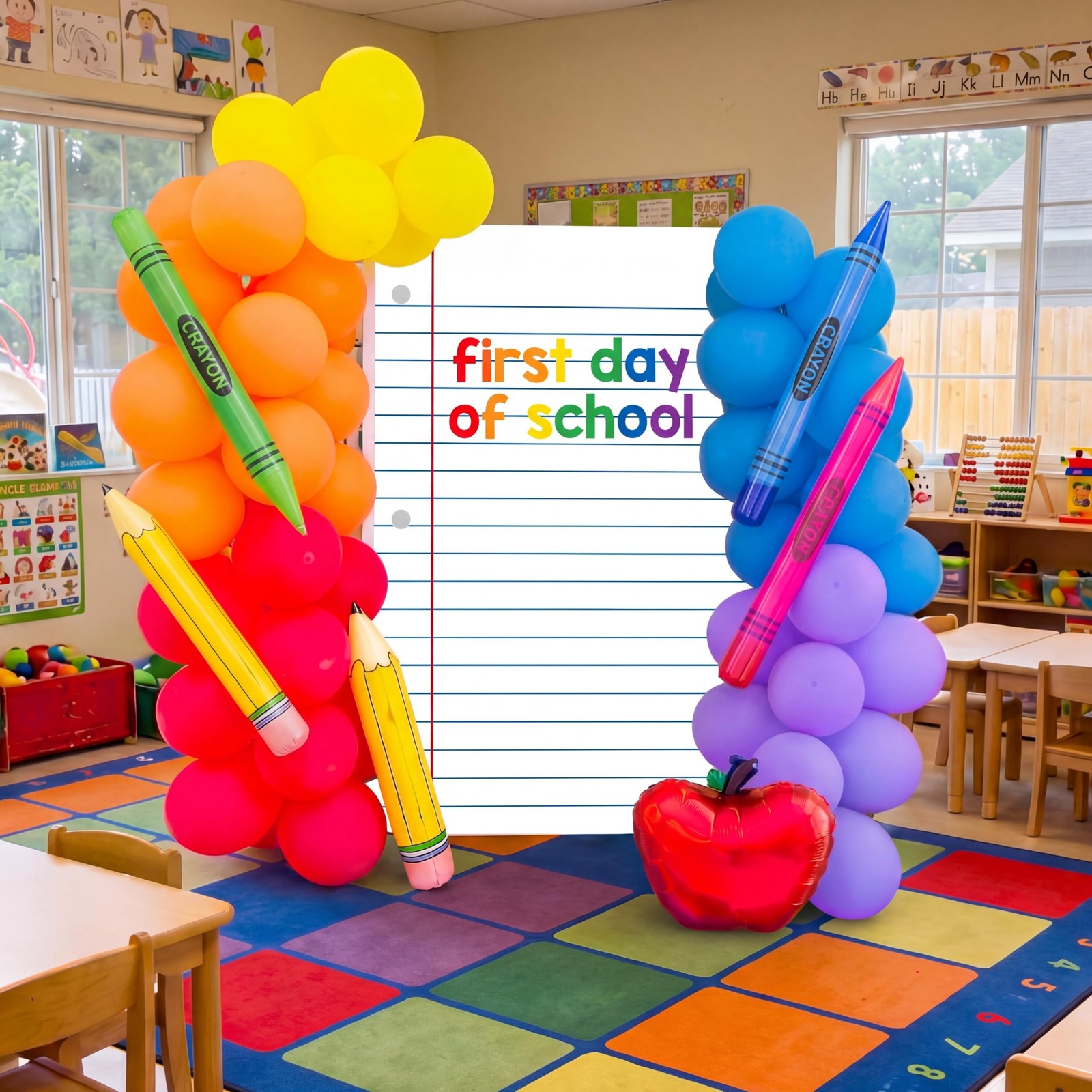 6.6 x 4.4ft Backdrop Notebook Backdrop Welcome Back to Decorations Classroom …