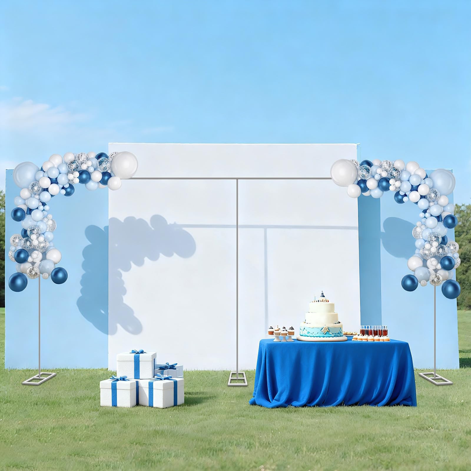 10x20ft Backdrop Stand, Wedding Party Backdrop Stand Pipe Kit Curtain Frame, …
