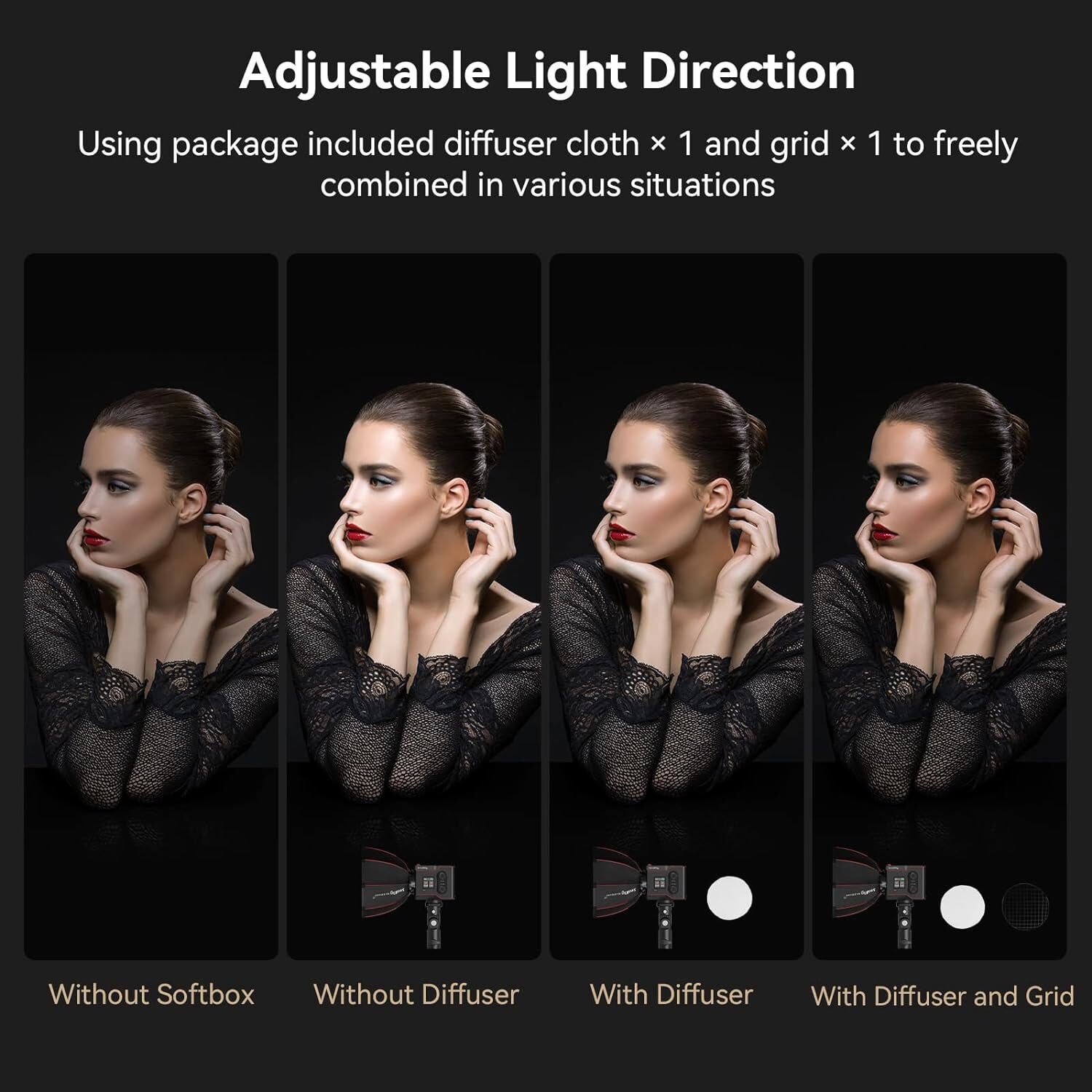 SmallRig Softbox RA-D30 Parabolic Softbox for RC 60B COB LED Light 4358