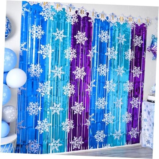 Winter Princess Birthday Party Decorations, 2 Pack Ice Birthday Party Supplies