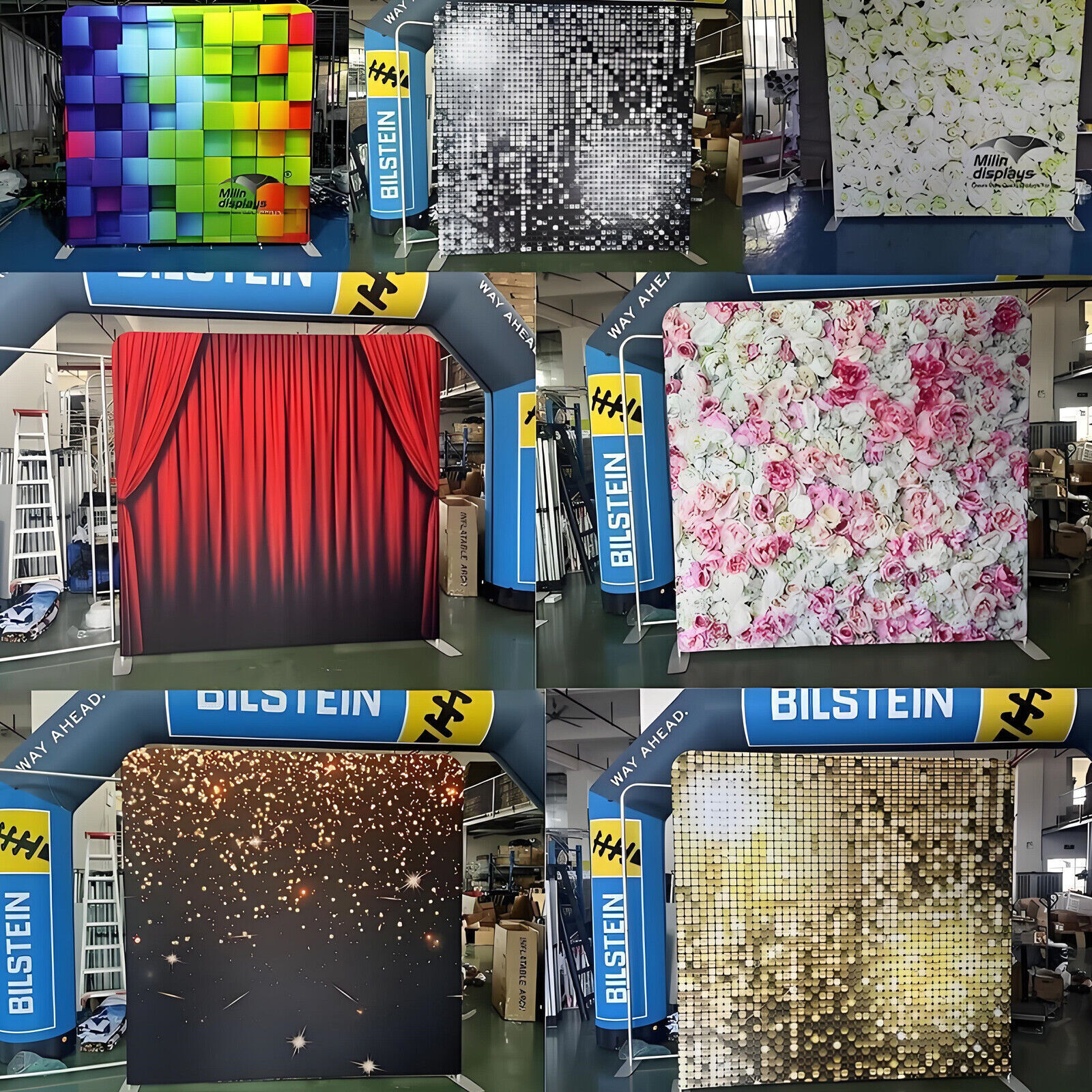 94inch Photo Backdrop,tension fabric Carry Bag Reusable Luxury Wedding Backdrop