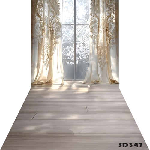 10’x20’CP Curtain Window View Scenic Microfiber Fabric background backdrop SD347