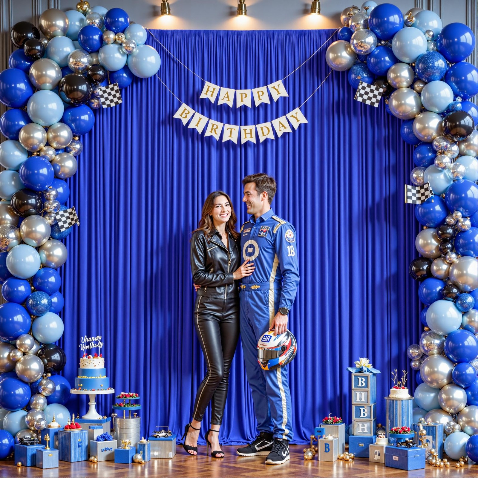 10 Panels Royal Blue Backdrop Curtains – W4′ x H10′(10 panels),