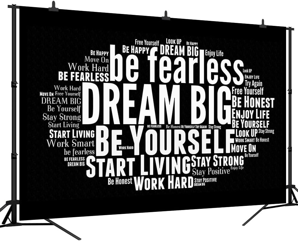 7X5 FT Inspirational Backdrop Positive Words Sayings Success Be Yourself Dream M