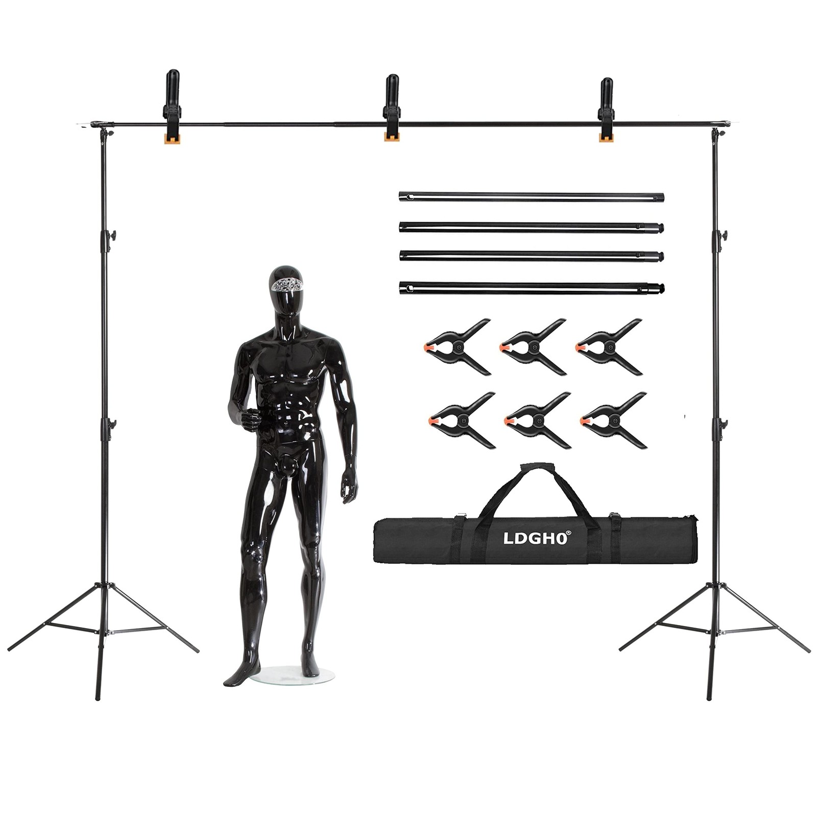 8.5 X 10FT/2.6 X 3M Background Stand Support System Kit with Carrying Case fo…