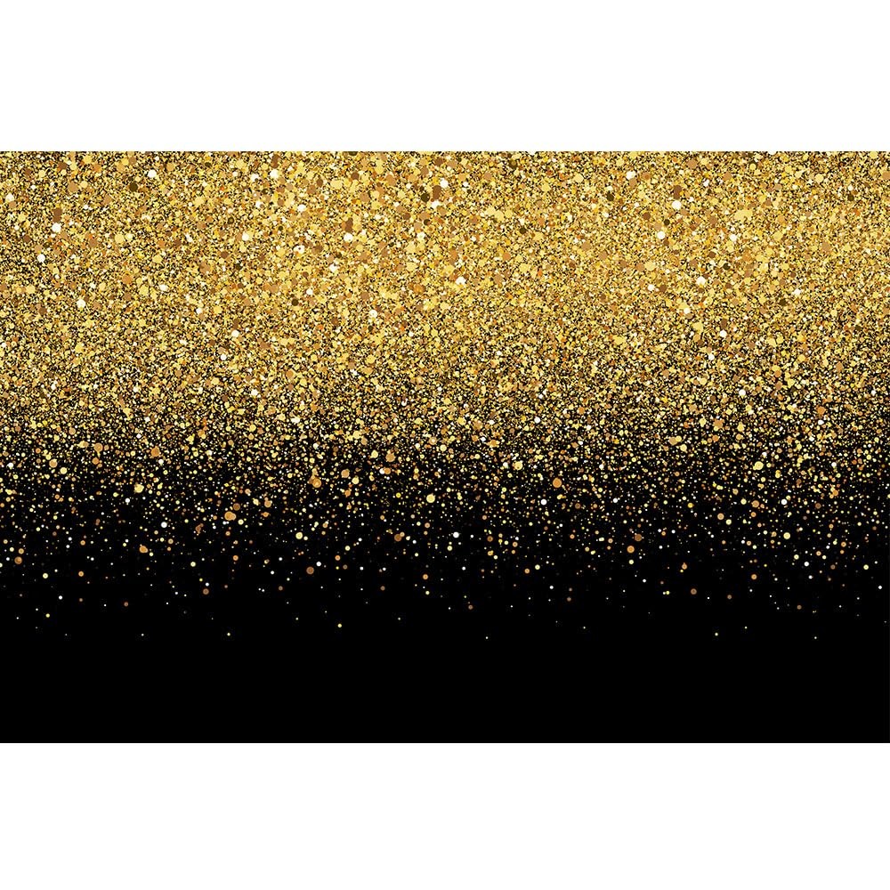 7x5FT Black Gold Backdrop Photography Glitter Birthday New Year Party Decor