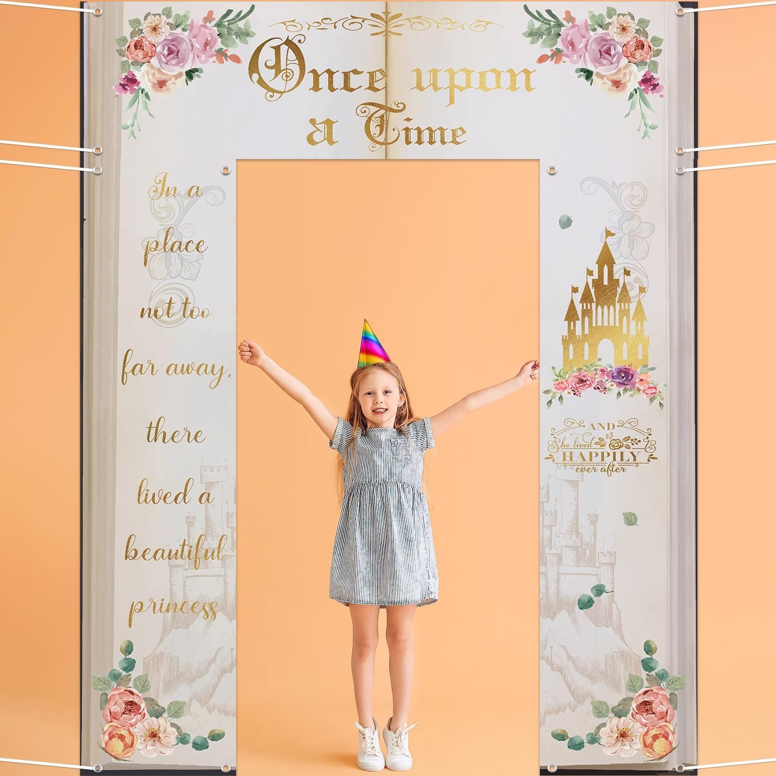 3Pcs Once Upon a Time Decorations Fairytale Princess Party Door Porch Sign Pr…