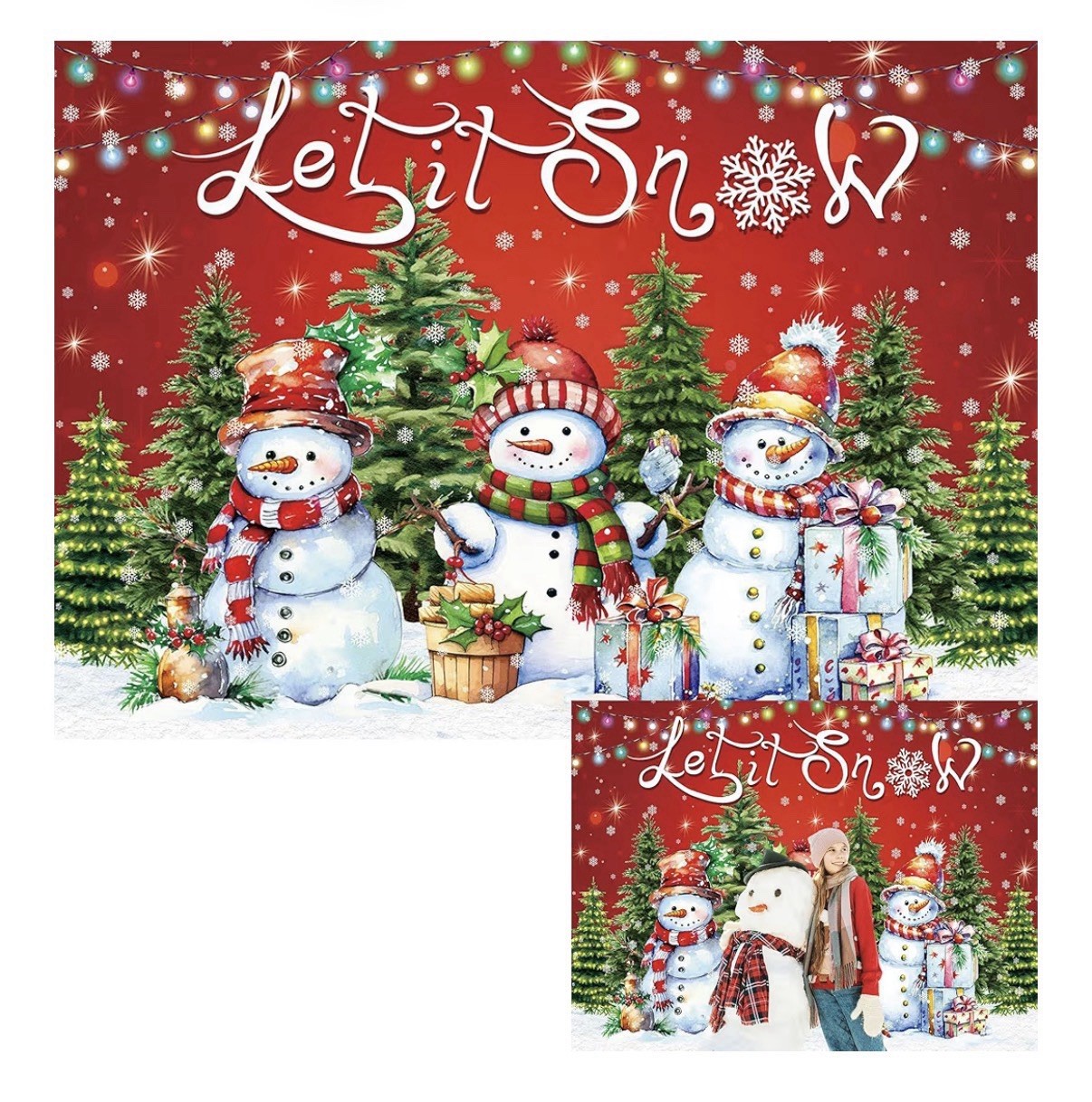 8x6ft Snowflake Christmas Backdrop for Winter New Year Eve Photography Family…