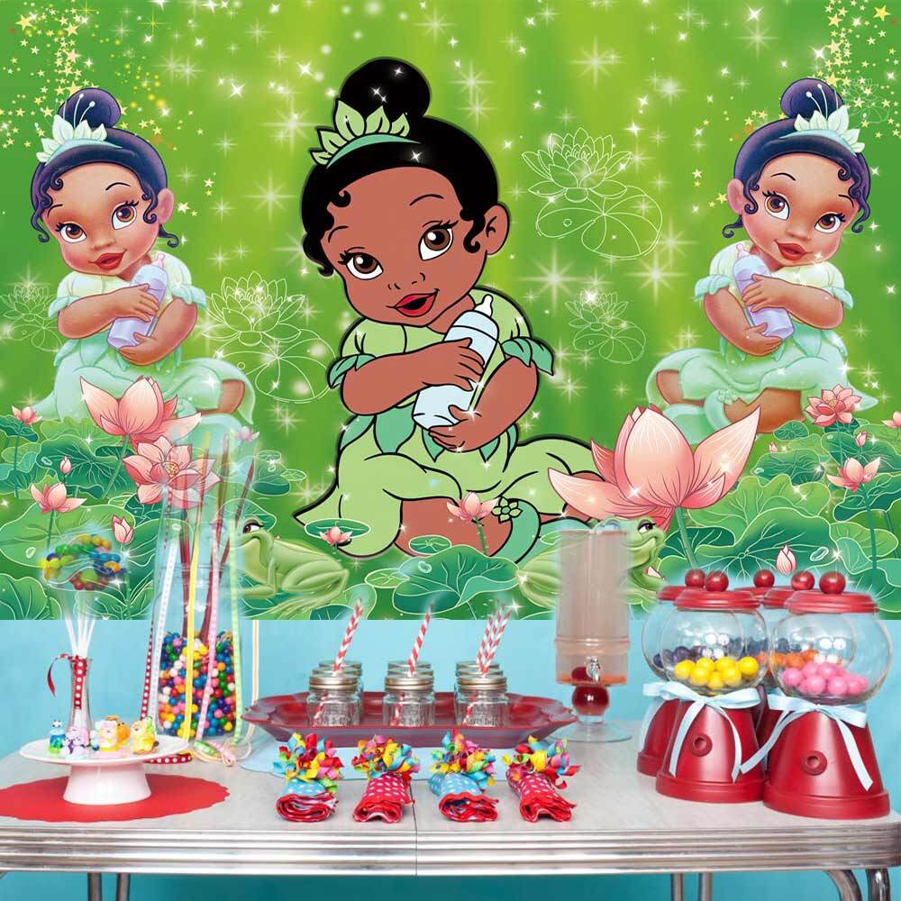 Tiana Princess Party Supplies Birthday Backdrop Banner Baby Shower Vinyl 7x5ft