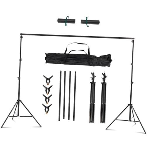 Photo Backdrop Stand 10×8.5ft 10 x 8.5ft Tripods with Threaded Crossbar