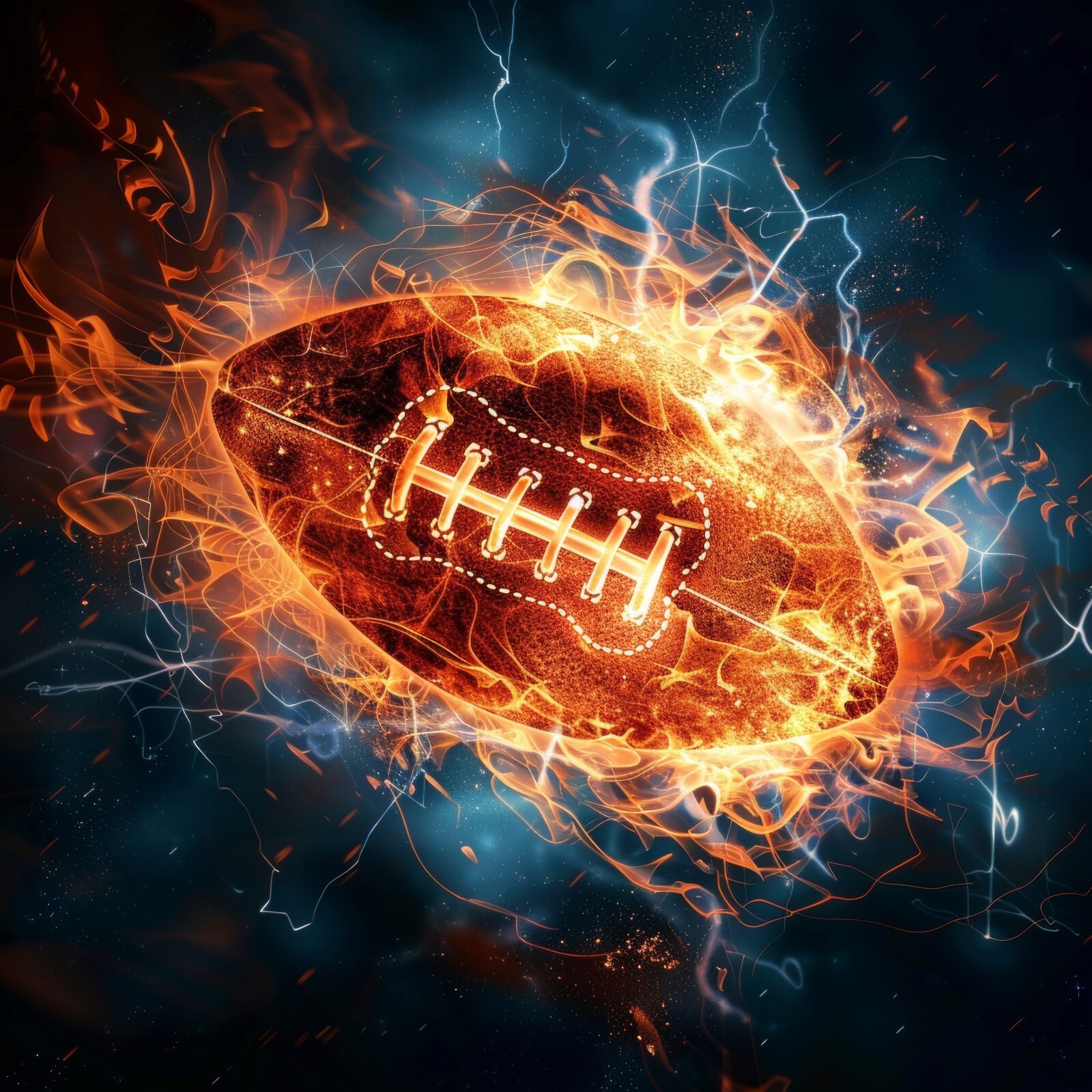 100 American Football Lightning Theme Digital Backdrop Overlay Studio Background