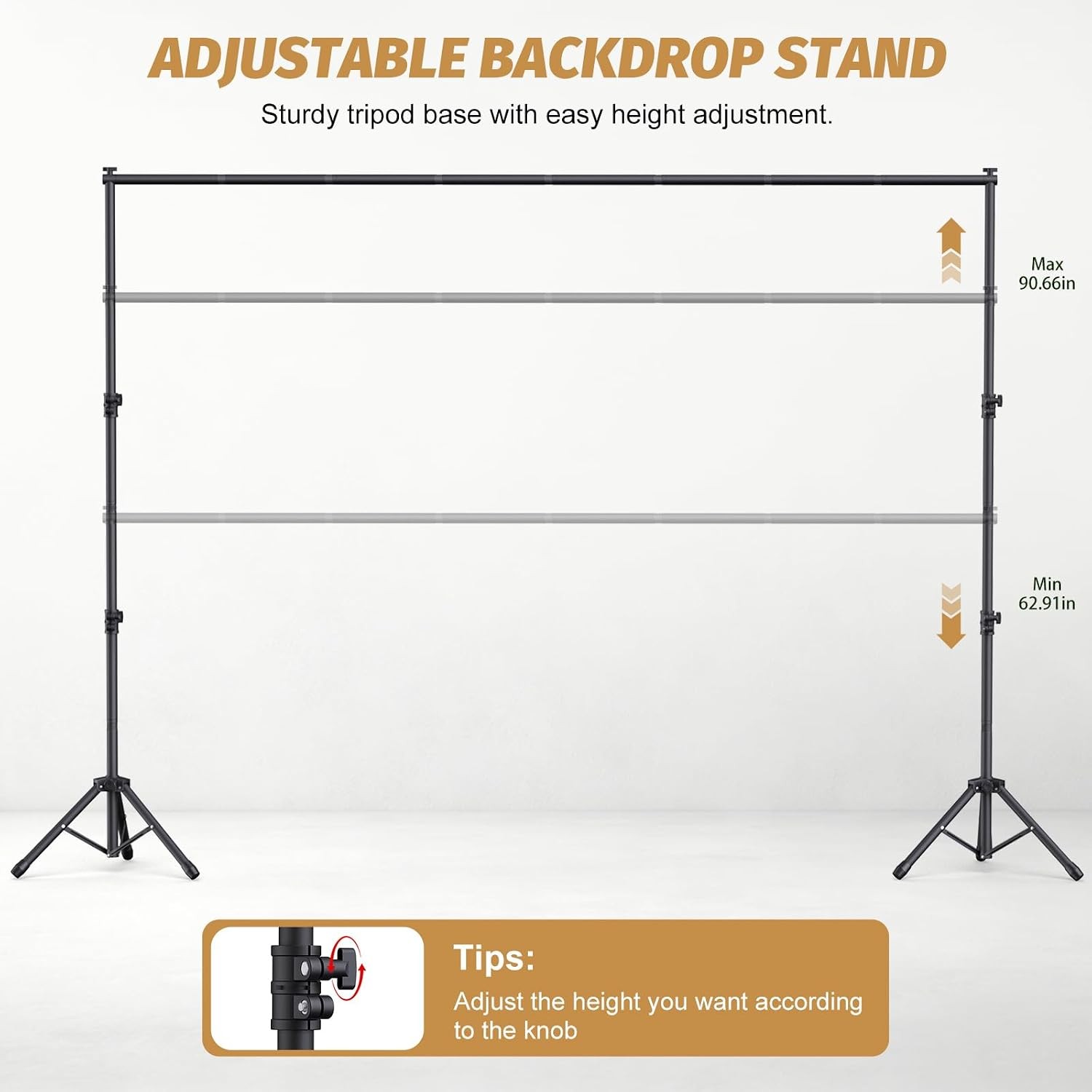 10×7.5Ft Backdrop Stand Heavy Duty Adjustable Photo Back Drop Stand Party