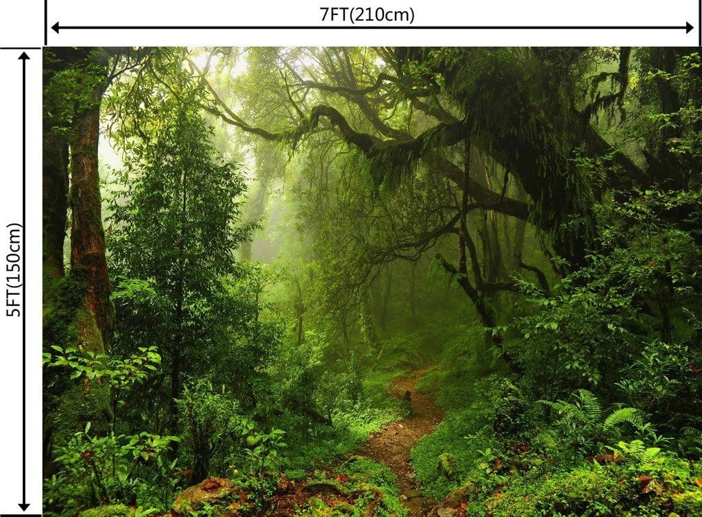 7X5ft Jungle Forest Photography Backdrop – Ideal for Unique Events & Memories