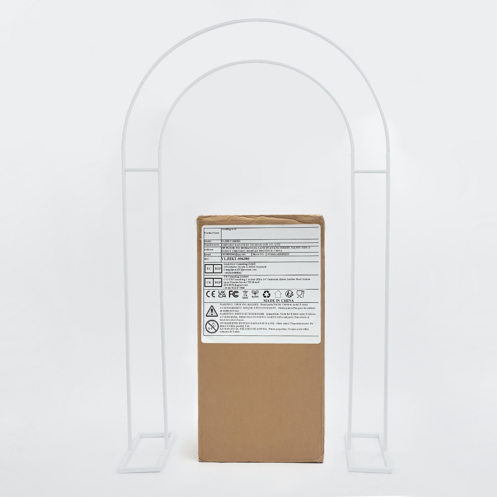 Arch Backdrop Stand,White Wedding Arch Backdrop Stand, Metal Arch Backdrop Stand